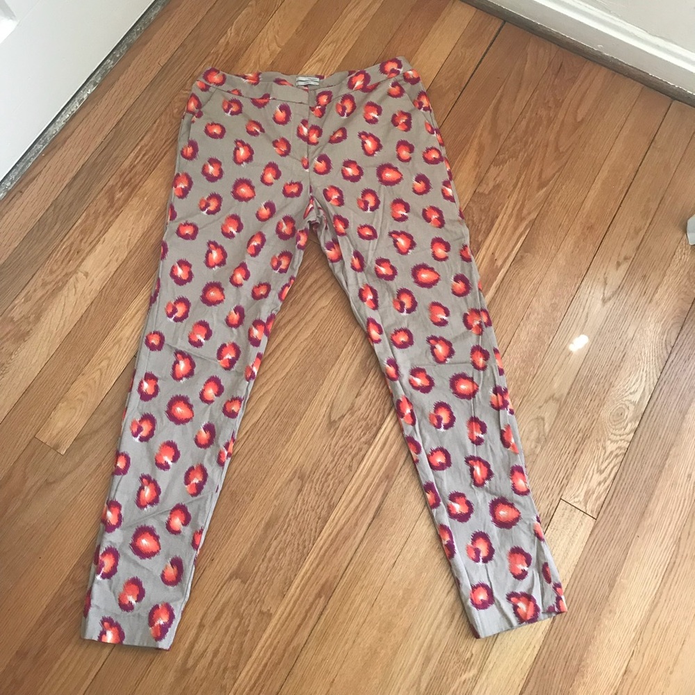 Printed, cropped pants